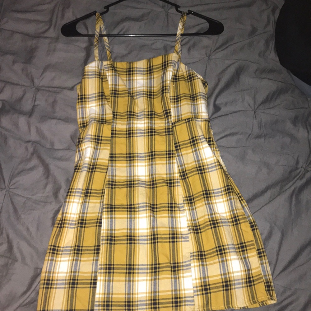Yellow Plaid Dress